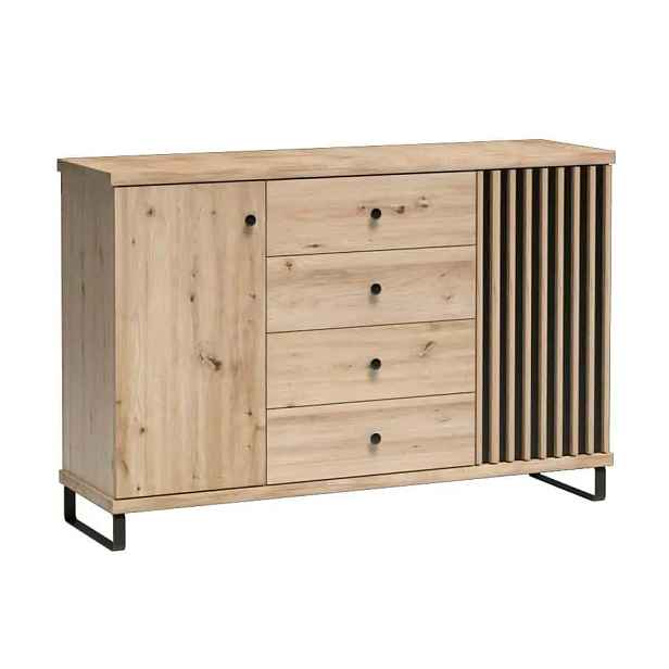 Casarredo Komoda na nohách 2D4S BARBUS dub artisan/černá