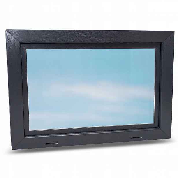 Pvc Okno 80x60 Hospodářské Piwnické Garážové Eko Výklopné 800x600 Antracit
