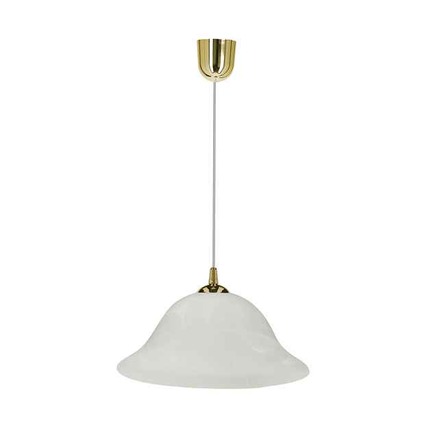 Závěsná lampa Vera, zlatá, 1x60W, E27, stínidlo z alabastru