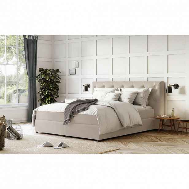 Livetastic POSTEL BOXSPRING, 180/200 cm, béžová