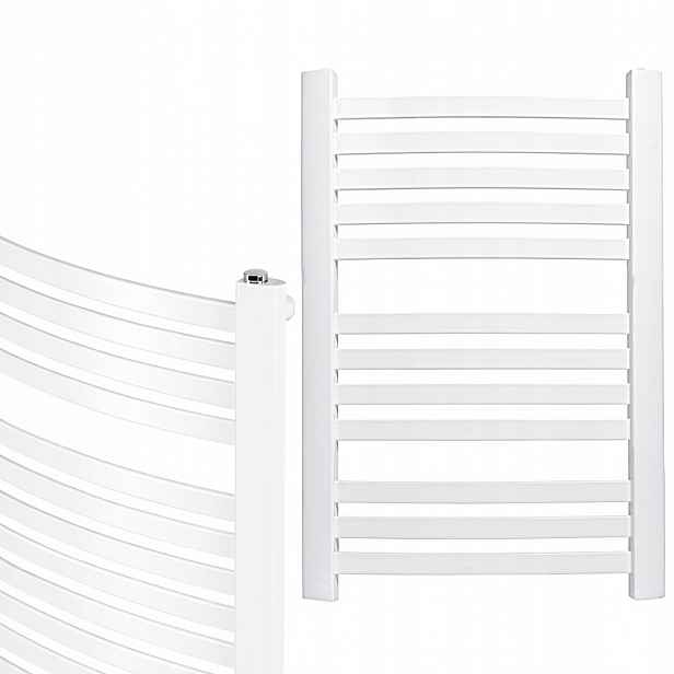 Nástěnný Koupelnový Radiátor Bílý Žebřík GR2 750 x 400 MM 12 Žeber 322 W