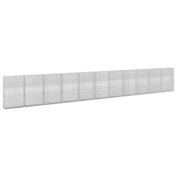 vidaXL Gabion s drátem 3,5 mm a sítem 5x2,5 cm 1100x30x150 cm