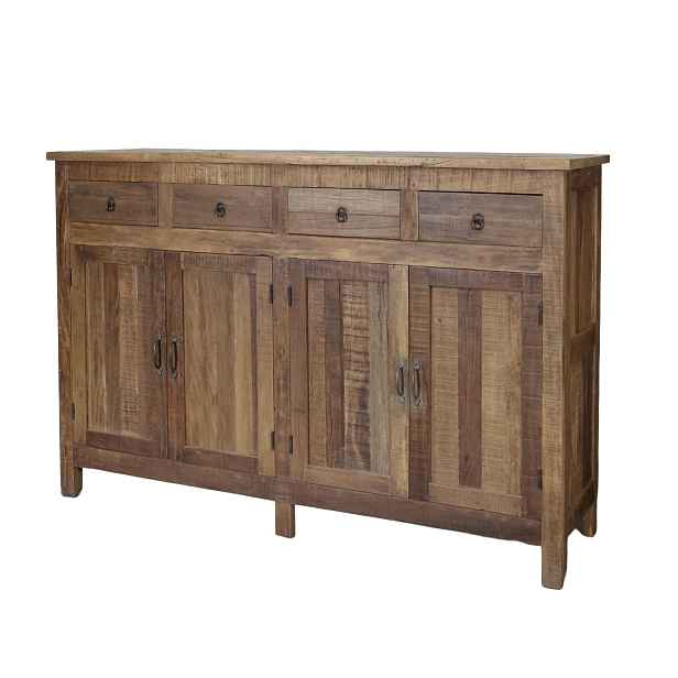 Hnědá komoda Grimaud z recyklovaného dřeva s dvířky a zásuvkami Nature – 160*46*105 cm Chic Antique