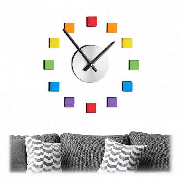 Relaxdays NÁSTĚNNÉ HODINY Barevné DIY