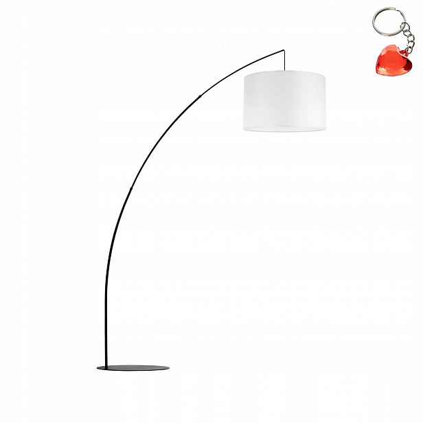 Stojací podlahová lampa do pracovny, bílá, kov, 245 cm, Moby Tk Lighting