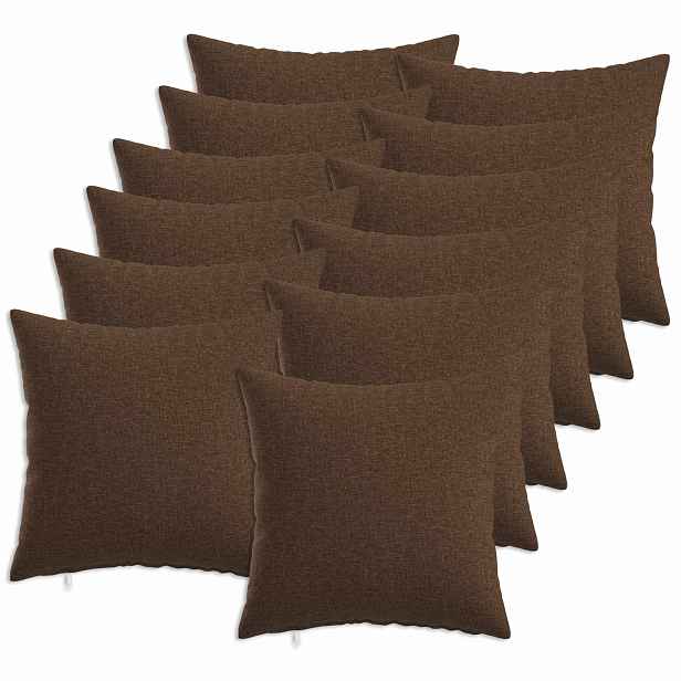 vidaXL Povlak na polštář 12 ks HEERLEN Hnědá 40 x 40 cm Textil