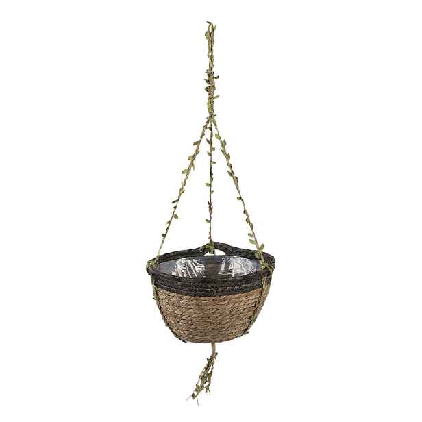 Závěsný květináč z mořské trávy - Ø 24*18/75 cm Clayre & Eef