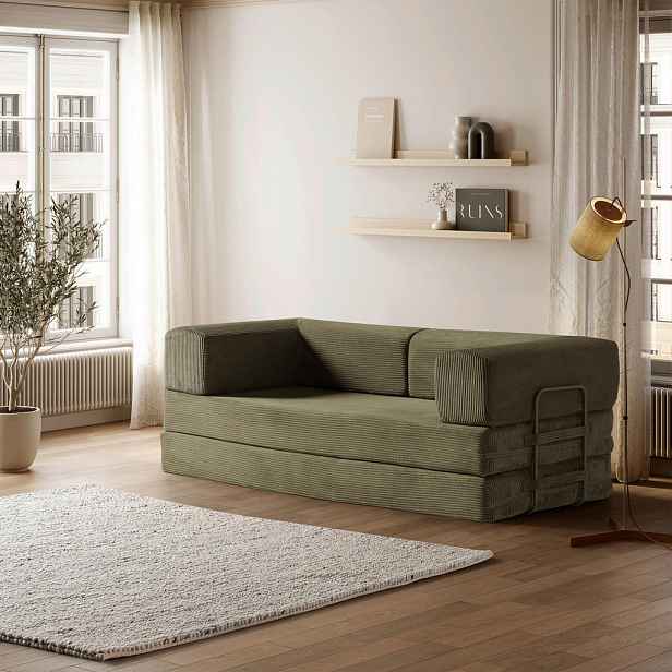 Livetastic ROZKLÁDACÍ POHOVKA, textil, zelená