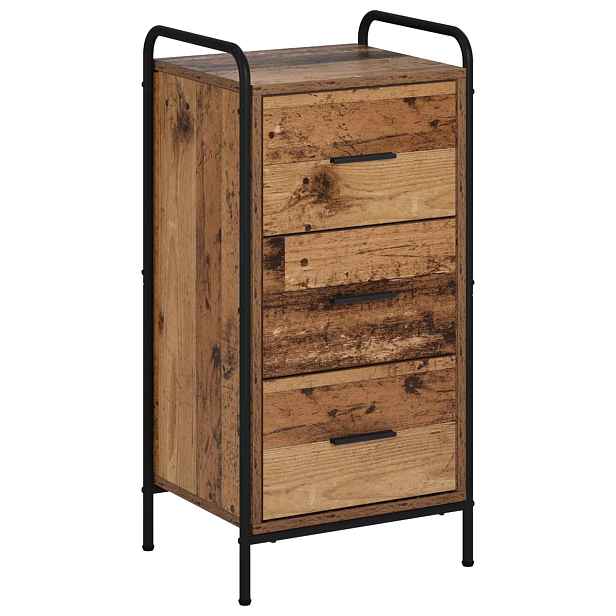 vidaXL Servírovací skříň Staré dřevo 97 x 33 x 81 cm Kompozitní dřevo