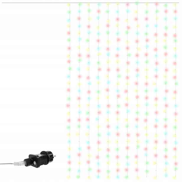Iso 11331 Světelný závěs 300 Led multicolor