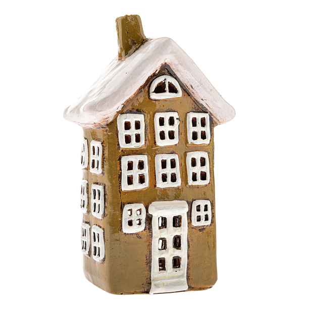 Keramický svícen na svíčku Domek, 20 cm, 20 CM