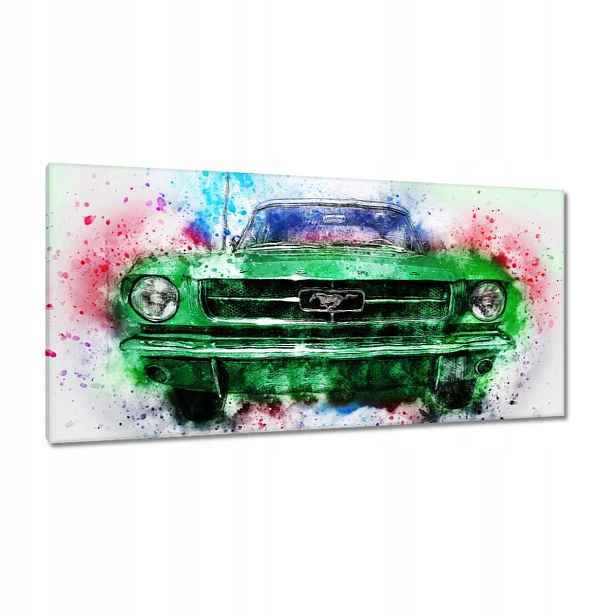 Obrazy 115x55 Zelený Mustang