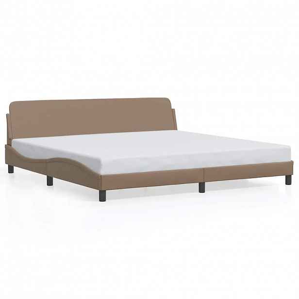 vidaXL Rám postele Dover cappuccino 200x200 cm umělá kůže