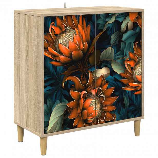 vidaXL Servírovací skříň LOCHEM Sonoma 69 x 33 x 75 cm