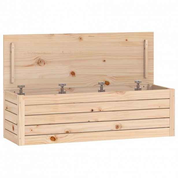 vidaXL Úložný box 109x36,5x33 cm masivní borové dřevo