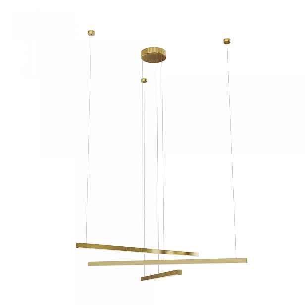 Závěsná lampa Trio III Zlatá Led 36 W MaxLight