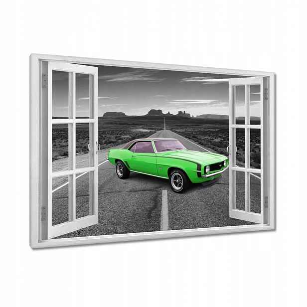 Obrazy 120x80 Zelené auto Dálnice