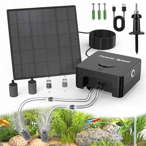 6W Solární Provzdušňovač Rybníka, Solární Vzduchová Pumpa Pro Jezírko 4400MAH