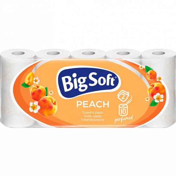 Big Soft broskev 2vrstvý toaletní papír 10 rolí