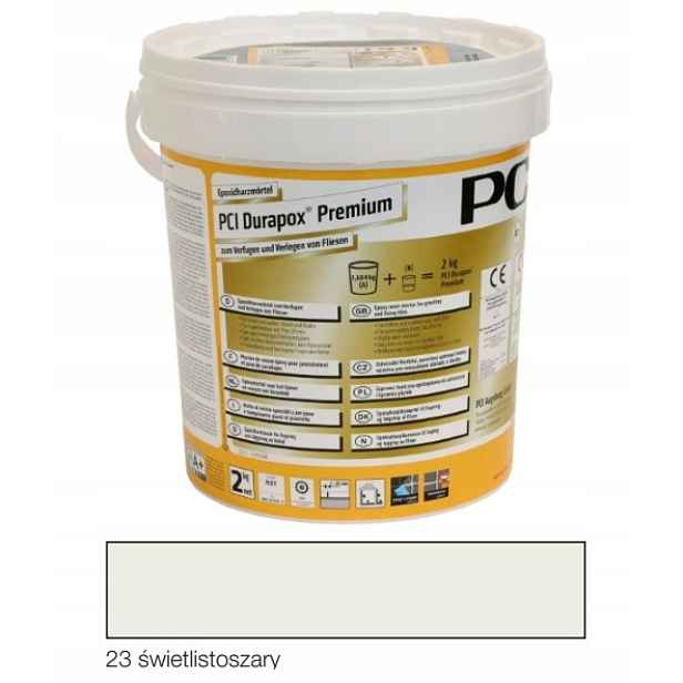Pci Durapox Premium epoxidová spárovací hmota č. 23 světle šedá 2 kg
