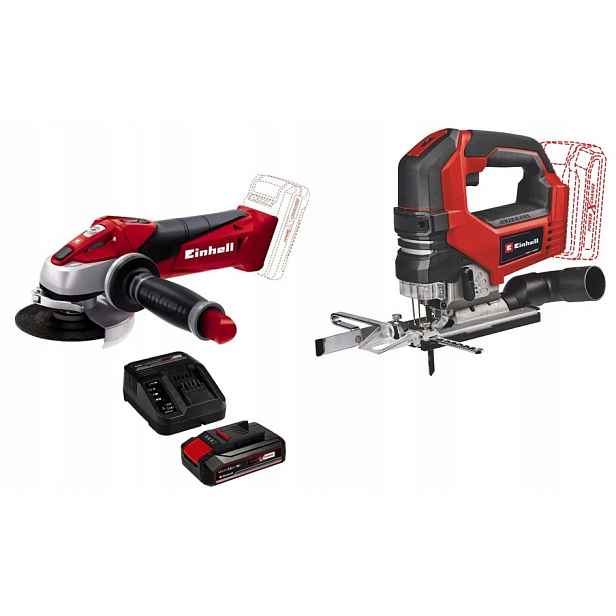 Einhell Sada Elektrického Nářadí 18V Powerxchange 2,5AH Bruska, Přímočará Pila
