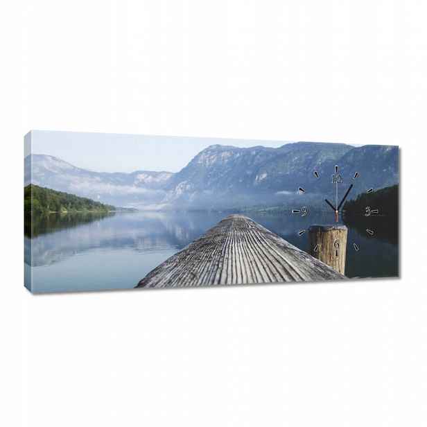 Nástěnné hodiny 100x40 Horský výhled