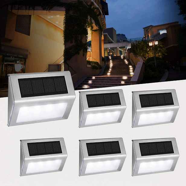 Solární zahradní lampy Easternstar se 2 Led diodami pro osvětlení schodů
