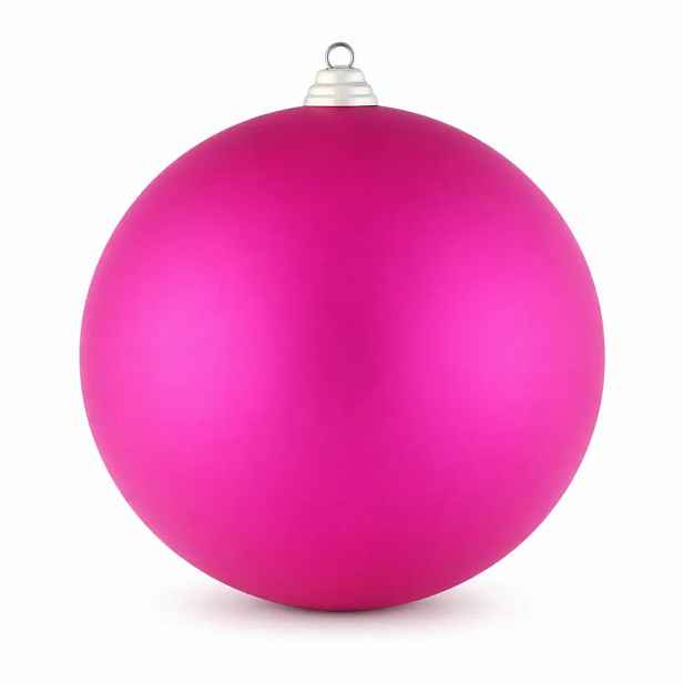 Velká vánoční koule 30 cm, růžová, matná, UV