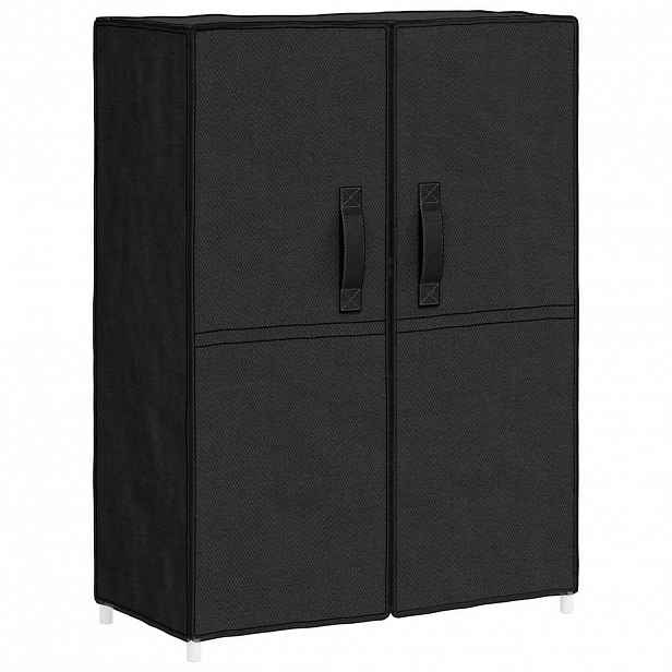 vidaXL Botník černý 60 x 28 x 90 cm textil