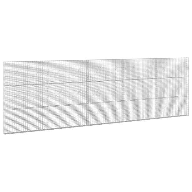 vidaXL Gabion s drátem 3,5 mm a sítem 5x2,5 cm 500x10x150 cm