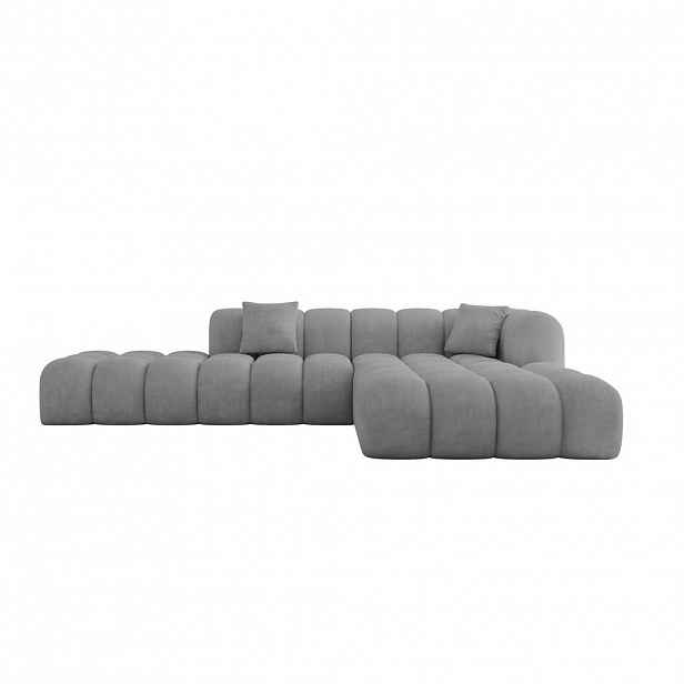 ALTDECOR ROHOVÁ SEDACÍ SOUPRAVA s otomanem vpravo OLEA-L2 – 289 × 176 × 71 cm titanová barva