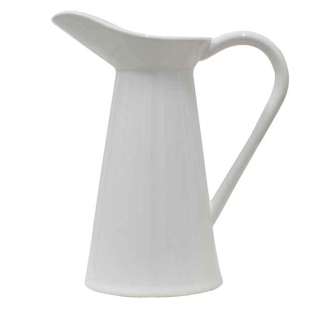 Bílý keramický retro džbán - 23*13*25 cm Clayre & Eef