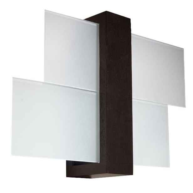 Pure Lume Rebird nástěnná lampa 1xE27 wenge hnědá/bílá IP20 43 cm
