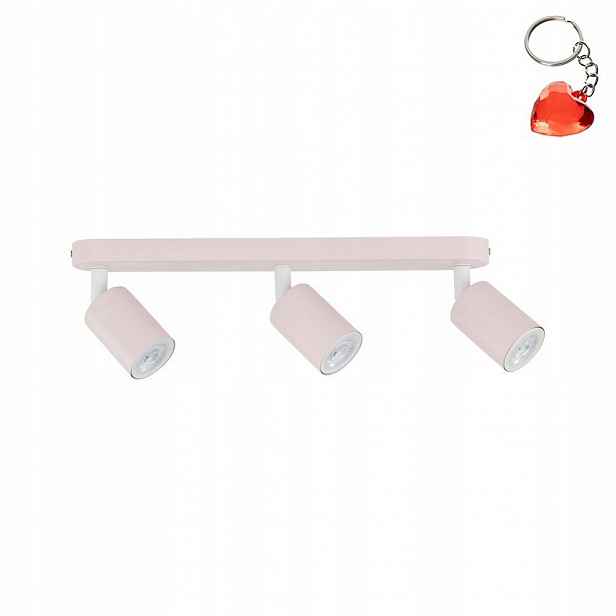 Spot reflektorové stropní svítidlo Livia Růžové Moderní 3 zdroje Tk Lighting