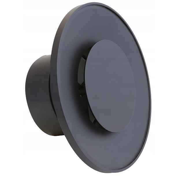 Anemostat Vzdušný Kulatý FI150mm Rámeček Montážní Kovový Černý