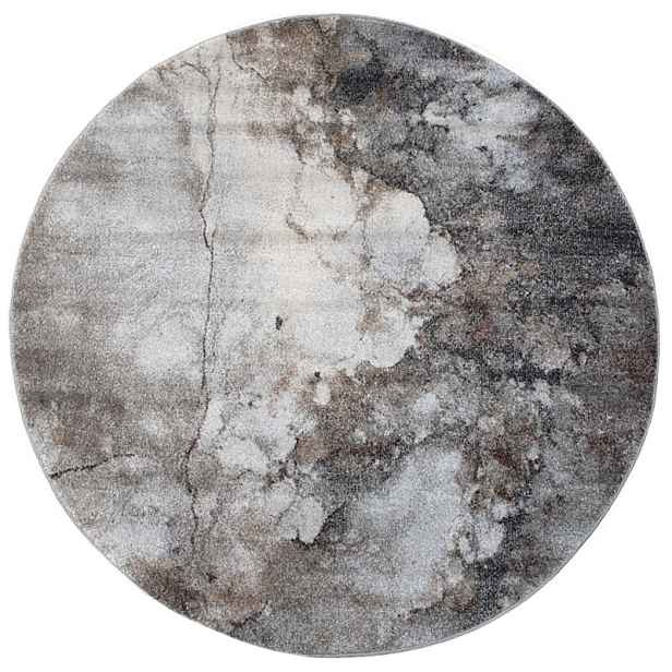 Kusový koberec Universe 841-86 grey/beige kruh, 200x200 (průměr) kruh, šedá, obývací pokoj, Spoltex