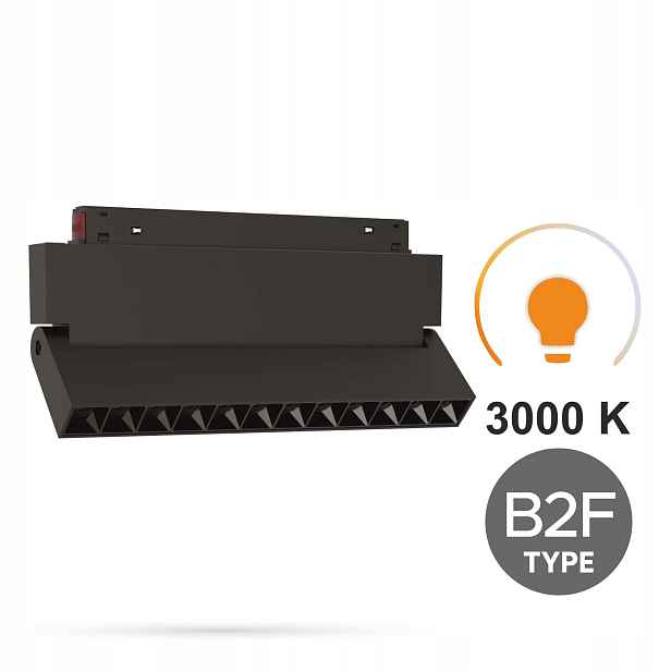 Lineární Led reflektor Regulovatelný 12W 3000K Teplý Typ B2F Smart Track 48VDC