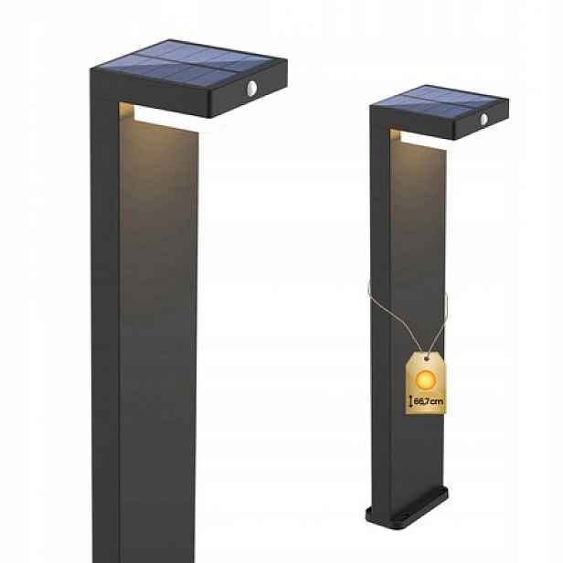 Solární Zahradní Lampa Led Zapichovací sloupek Hliníkový pohybový senzor Usb C