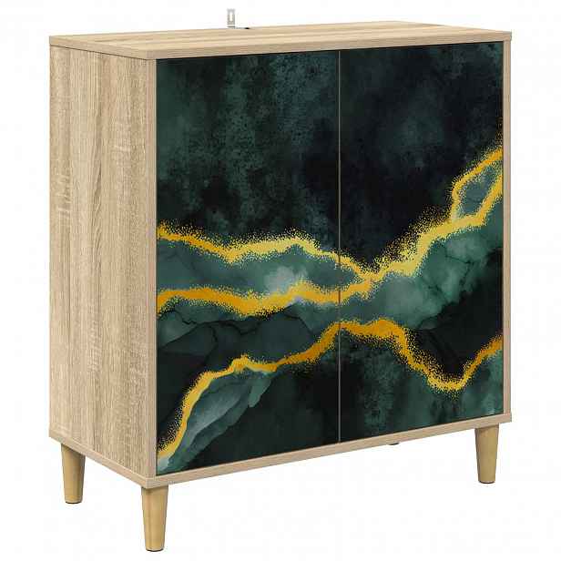 vidaXL Servírovací skříň WIJHE Sonoma 69 x 33 x 75 cm Kompozitní dřevo