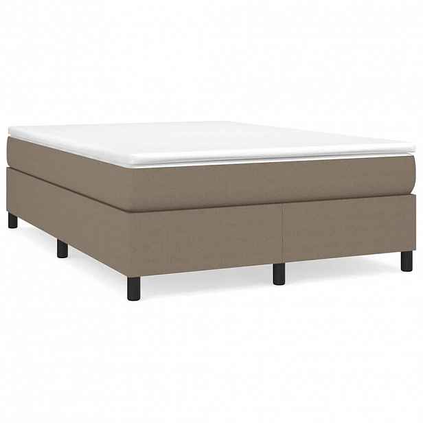vidaXL Rám postele s boxspringem taupe 140 x 190 cm textil
