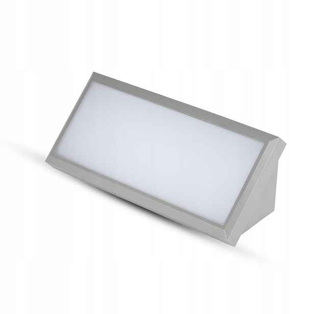 Nástěnné venkovní zahradní Led svítidlo šikmé 12W šedé 6400K V-tac