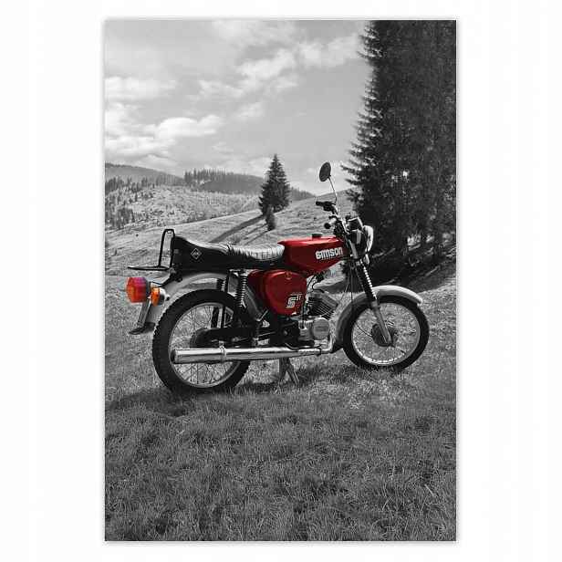 Plakáty 135x200 Červený Simson S51 E