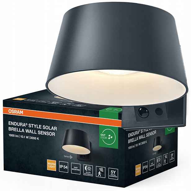 Zahradní nástěnné svítidlo Led Fasádní lampa Snímač pohybu 10.1W 3000K Stmívatelná