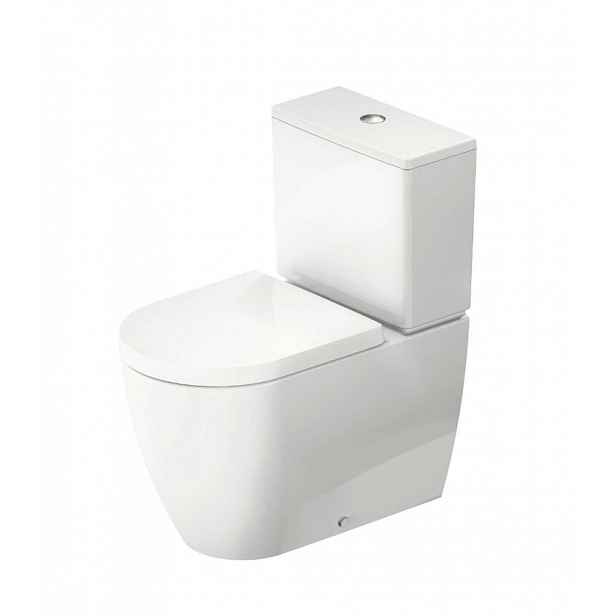 Duravit ME by Starck - WC kombi mísa, vario odpad, Rimless, DuraShield, bílá 200509AA00