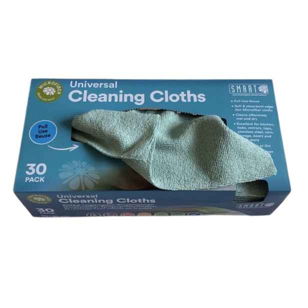 HITEKO (Smart microfiber system) 30ks univerzálních utěrek, hadříků na mytí - v krabičce