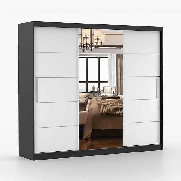 imoebel24 SKŘÍŇ s otočnými dveřmi Astra 233 cm 233/218/61 cm, 3dveřová, bílý