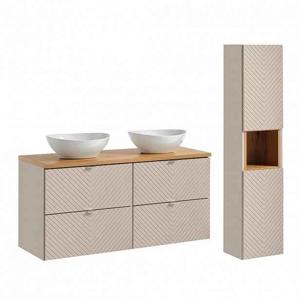 Petits-meubles KOUPELNOVÝ NÁBYTEK 120.4cm Manoa 2er-Set Kašmír