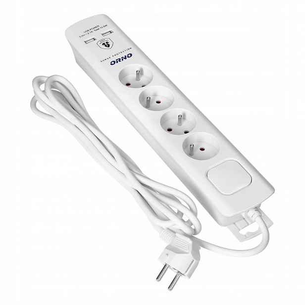 Prodlužovací Kabel 3 m Usb Přepěťová ochrana 4 g