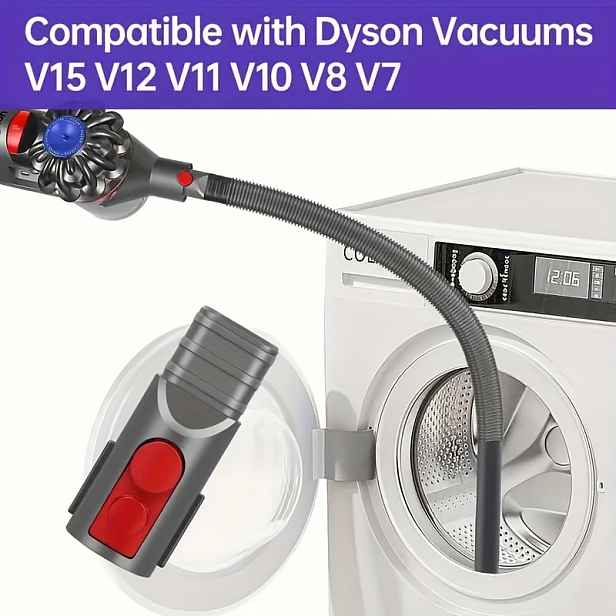 TEMU Nástavec na vysavač pro čištění sušičky, kompatibilní s Dyson V7 V8 V10 V11 V15, bezdrátový nástavec na škrabky pro čištění rohů a mezer