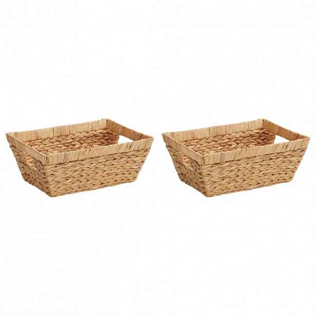 vidaXL Úložné koše 2 ks Vodní hyacint 38 x 28 x 15 cm Přírodní